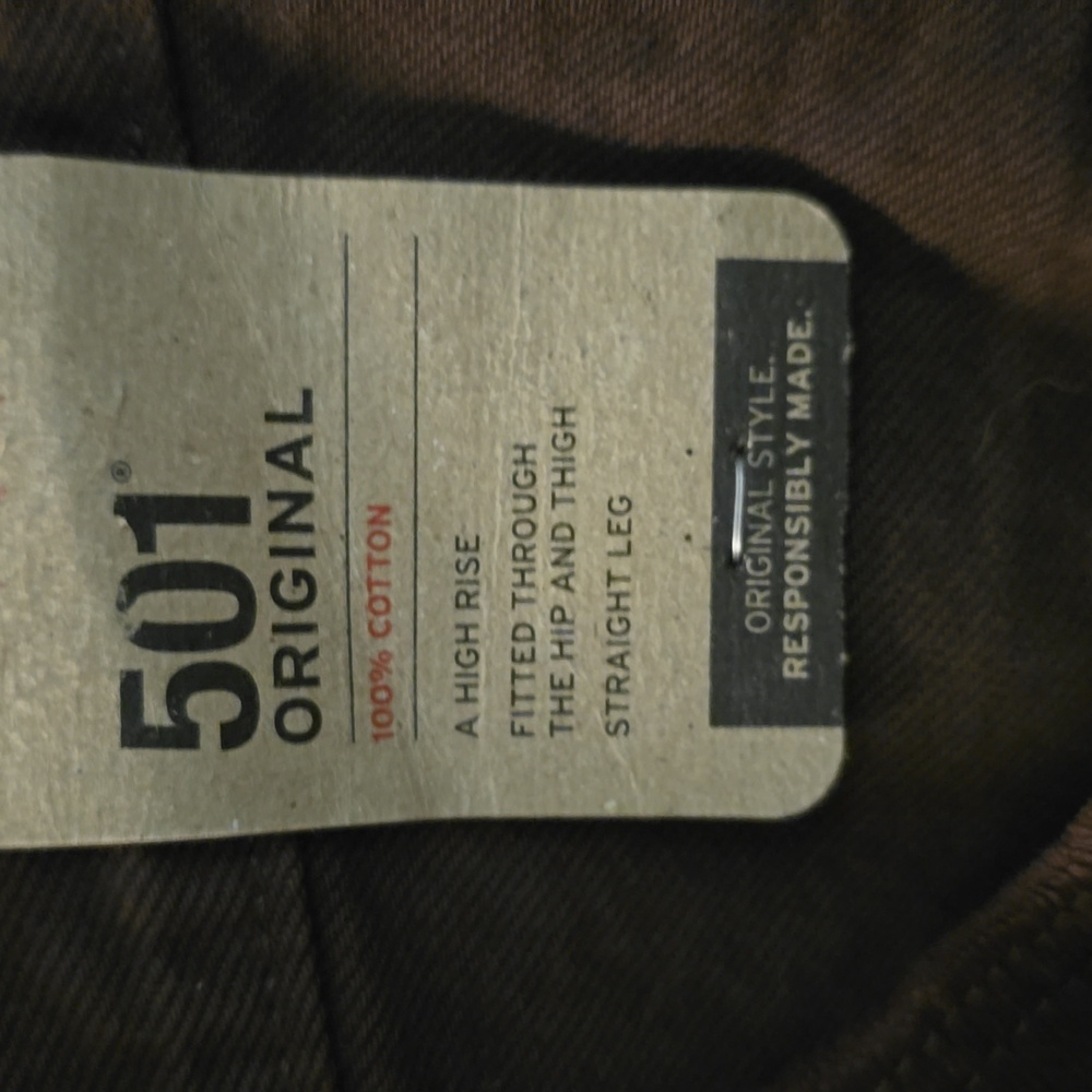 Levi's 501(Brown), Raw Hem